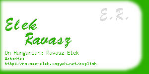 elek ravasz business card